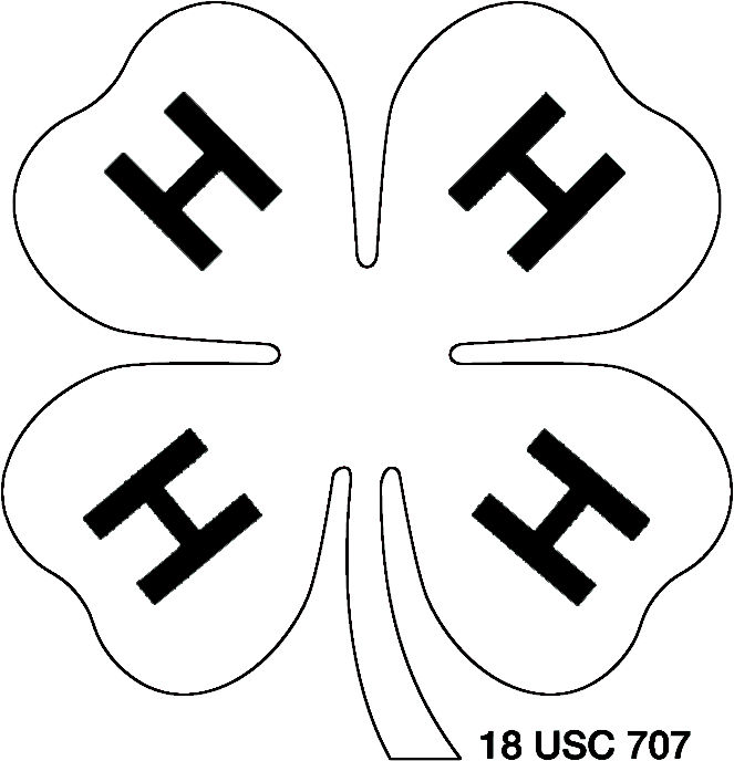 White/black Png - 4 H Logo White (663x688), Png Download