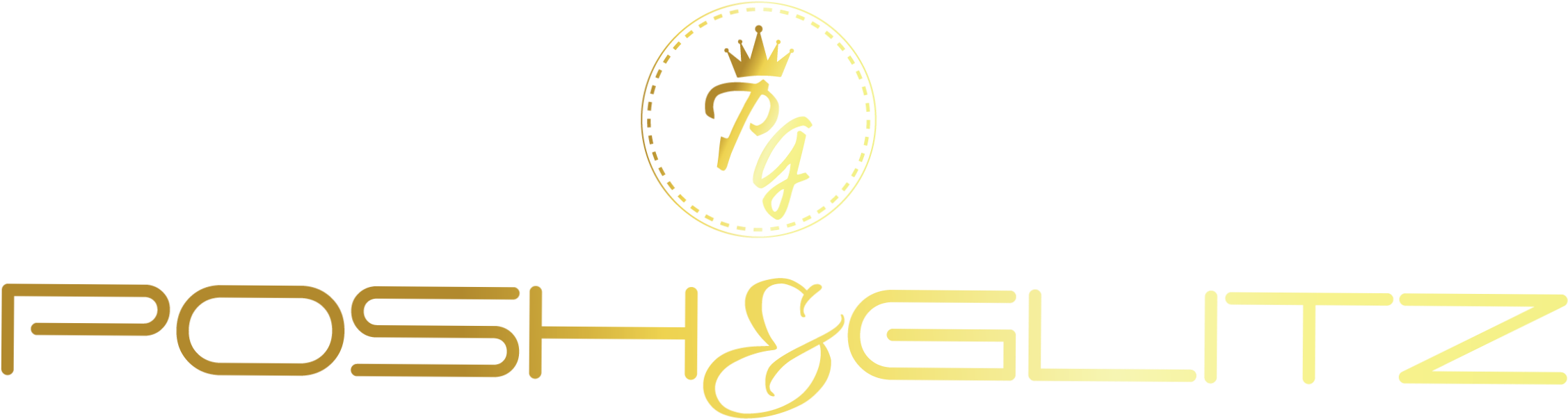 Posh & Glitz - Calligraphy (2273x609), Png Download