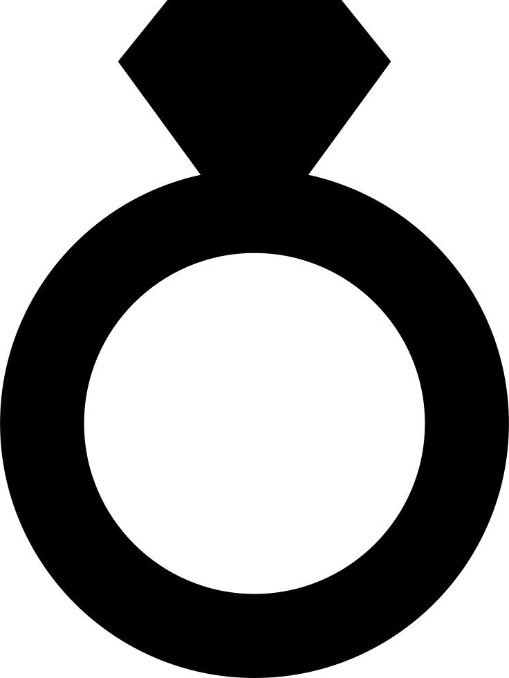 Diamond Engagement Ring Silhouette - Diamond Ring Silhouette Png (736x980), Png Download