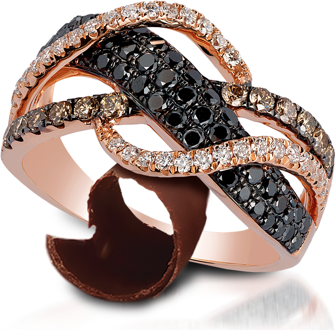 Second Slide - Le Vian Exotics Diamond Weave Ring (1 Ct. T.w.) In (745x701), Png Download