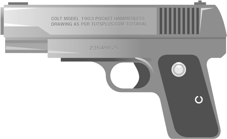 Pistol Clipart Handgun - Police Gun Clip Art (800x509), Png Download