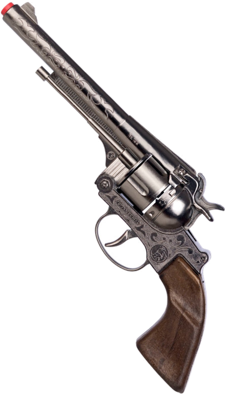 Pecos Hand Gun - Gonher Cowboy 12 Ring Shot Diecast Cap Gun (500x793), Png Download