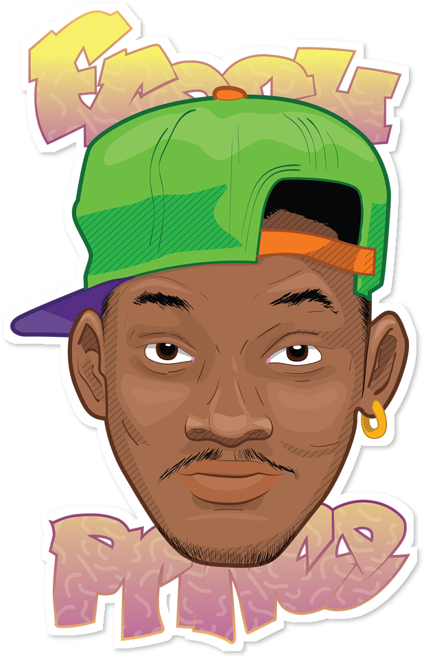 Adesivo Will Smith - 1990s (962x962), Png Download