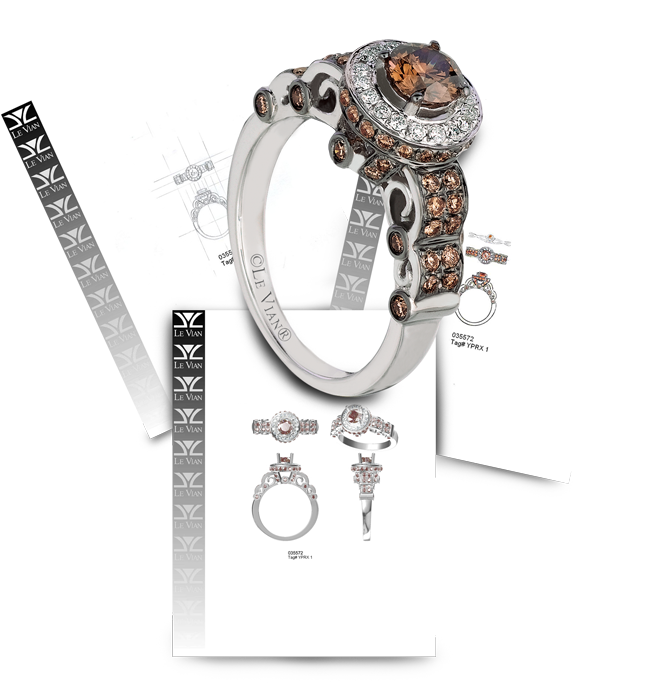 Innovation By Borrowing From Its Past And Reinventing - Levian Chocolate Diamonds 1-1/5 Ct Tw Ring 14k Vanilla (745x701), Png Download