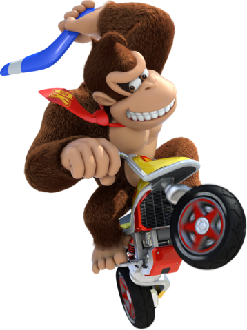 Donkey Kong Mario Kart - Mario Kart 8 Deluxe Donkey Kong (358x479), Png Download