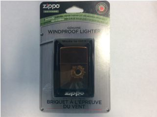 Zippo Genuine Windproof Lighter Bullet Hole Zip-24717 - Zippo (320x400), Png Download