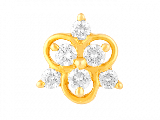 Gilded Club Diamond Nose Stud - Emblem (540x405), Png Download