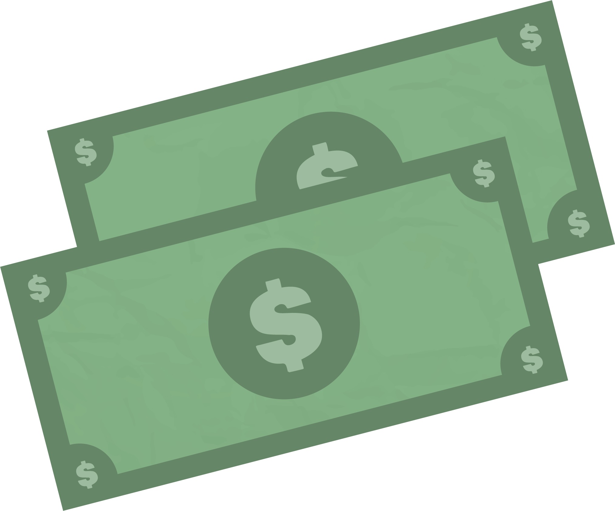 Banknote Coin United States Dollar - Доллар Вектор (2025x1682), Png Download