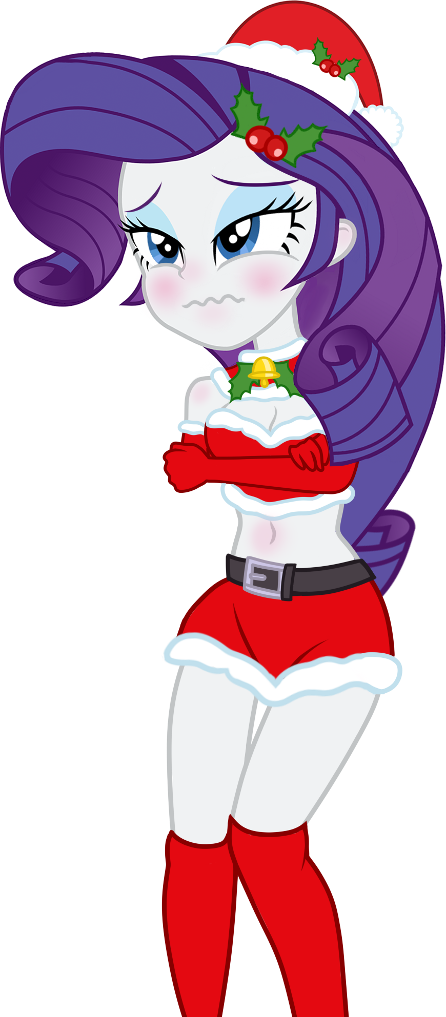 Bluse, Background Removed, Belly Button, Christmas, - My Little Pony Rarity Hot (870x1985), Png Download
