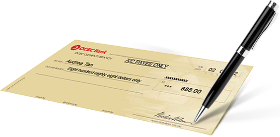 An Account That Comes With A Chequebook - Cheque Book Png (564x276), Png Download
