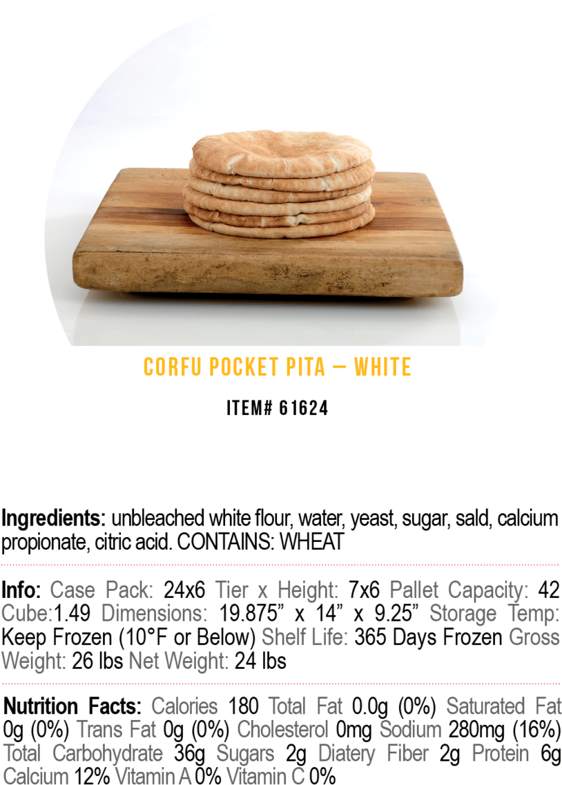 Corfu Pita Breads Pocket - Bread (1000x1499), Png Download