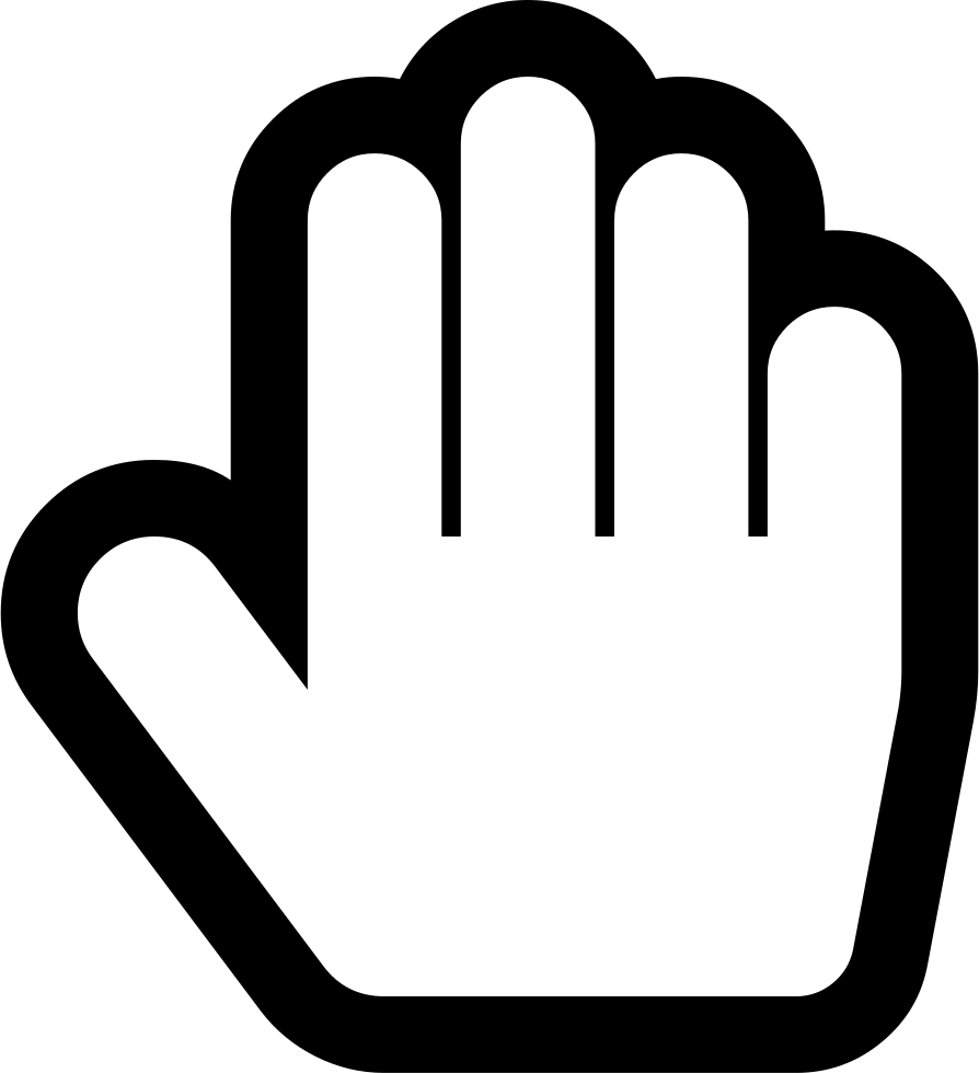 Hand Paper O Hand Stop O Comments - Stop Hand Icon (894x980), Png Download