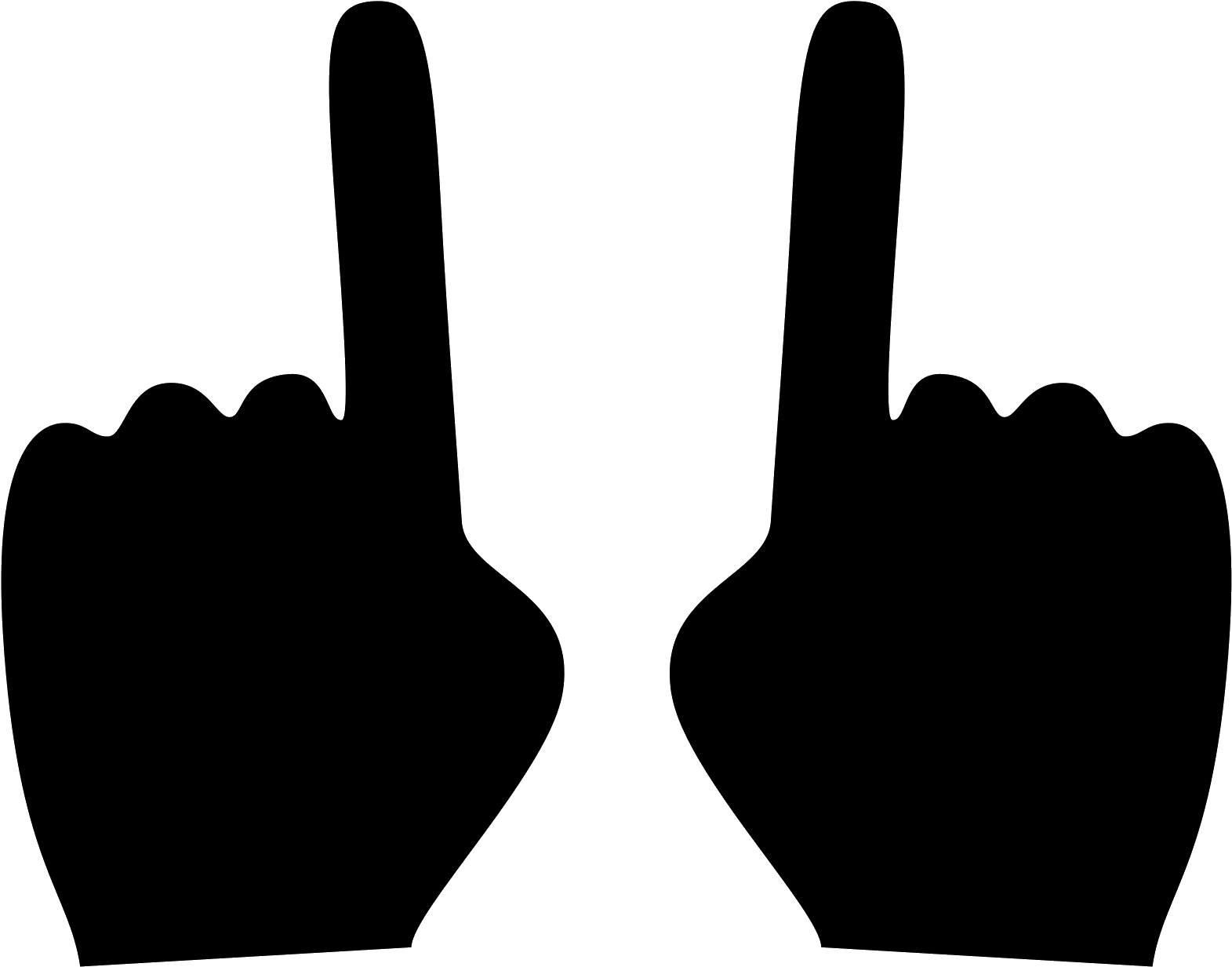 Unlike Other Icon Packs, Our Web Icons Are Designed - Two Fingers Two Hands (1600x1600), Png Download