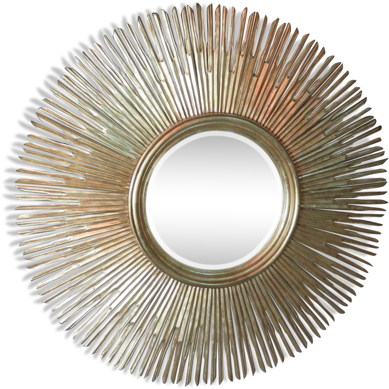 Sun Gilded Carved Wood Mirror 125x125cm - Miroir Soleil (1457x1457), Png Download