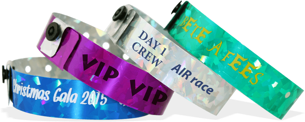 Custom Holographic Wristbands 19 Mm Confetti - Bracelet (1200x720), Png Download
