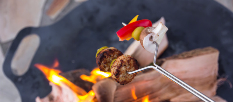 Campfire Skewer Petromax Ls2 4 - Petromax Lagerfeuer-spieß Ls1 Set (1050x350), Png Download