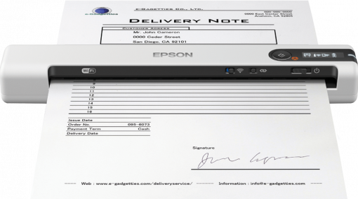 Epson Workforce Ds-80w - Epson Workforce (510x284), Png Download
