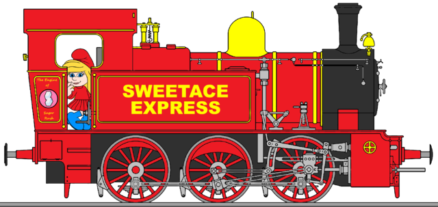 Elfette In Her Steam Locomotive - Steam Locomotive (640x303), Png Download