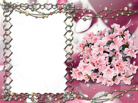 Elegant Png Photo Frames Free Download Adobe Photoshop - Flower Frame (448x336), Png Download