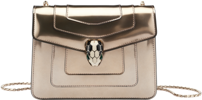 Flap Cover Bag Serpenti Forever In Antique Bronze Brushed - Bulgari Serpenti Bag Gold (505x394), Png Download