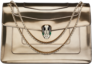 Flap Cover Bag Serpenti Forever In Antique Bronze Brushed - Bulgari Serpenti Bag Gold (505x394), Png Download