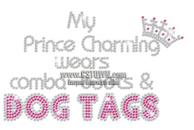 Prince Charming Iron-on Rhinestone Transfer - Needlework (450x450), Png Download