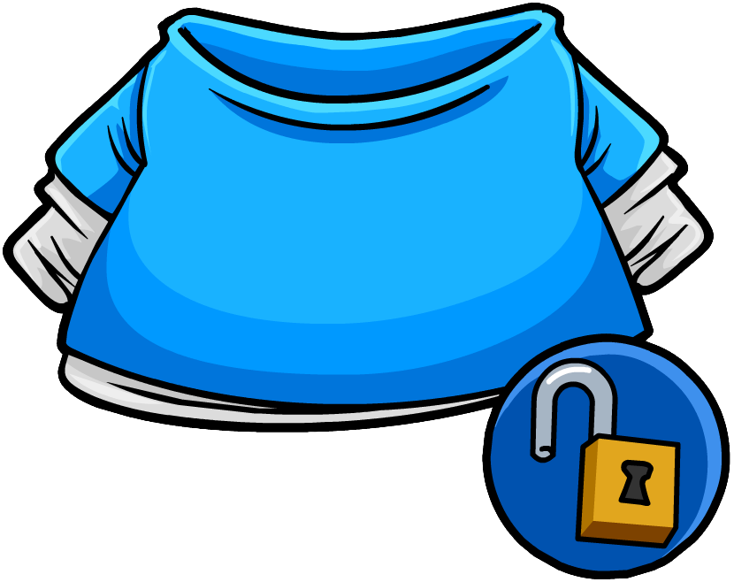 Blue Trendy Shirt Clothing Icon Id 14240 - Club Penguin Mp3000 (830x658), Png Download