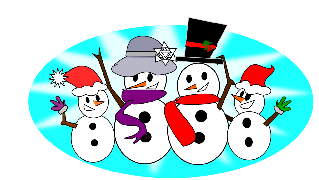 Clip Art Christmas Snowman Family Drawing - Clip Art (1328x750), Png Download