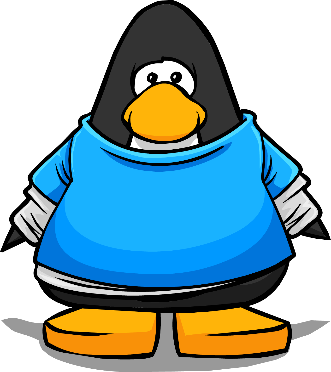 Blue Trendy Shirt On Player Card - Club Penguin Blue Tux (1380x1554), Png Download