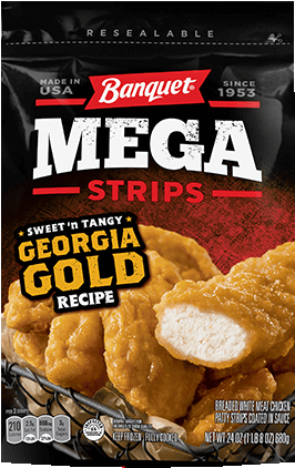 Mega Strips, Georgia Gold - Banquet Mega Bowl Country Fried Chicken, 14 Oz (500x500), Png Download