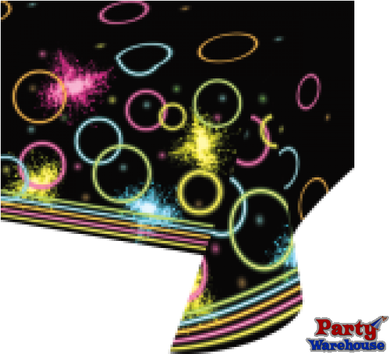Creative Converting Glow Party Supplies Plastic Tablecover (600x500), Png Download