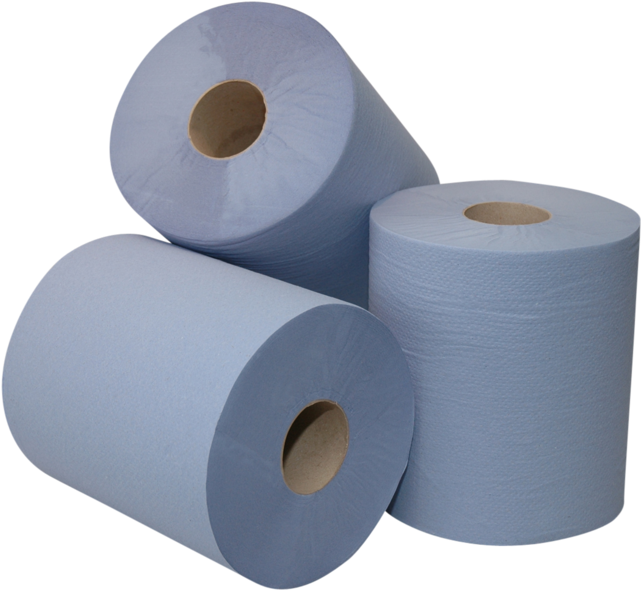 Qleaniq® Hand Towel Roll, Paper, Cleaning Paper Roll - Papier De Nettoyage Euro 1-épaisseur Bleu Par 2 (640x640), Png Download