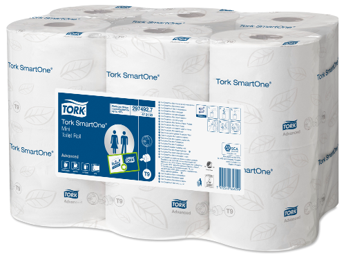 Tork T9 Smart One Toilet Rolls - Tork Smart One Mini Toilet Roll (600x600), Png Download