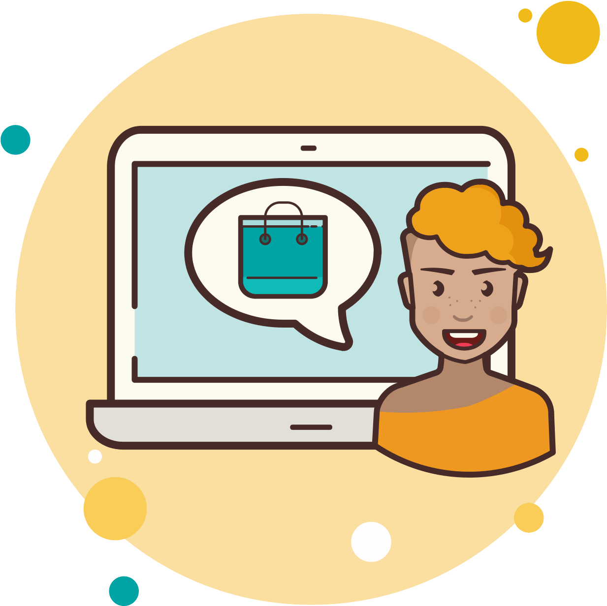 Laptop Shopping Bag Icon - Laptop (1600x1600), Png Download