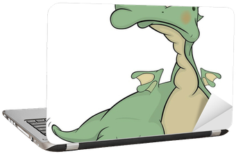 Cartoon Laptop Sticker • Pixers® • We Live To Change - Laptop (400x400), Png Download