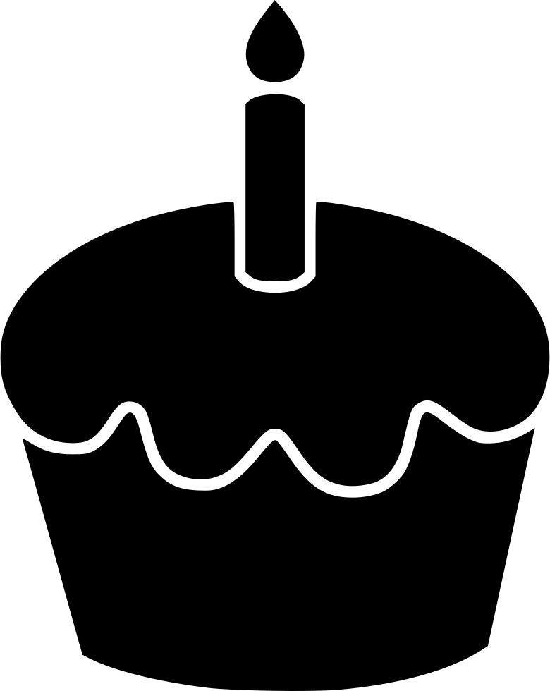 Download Cupcake Muffin Candle Cake Party Svg Png Icon Free Cupcake With Candle Icons Full Size Png Image Pngkit