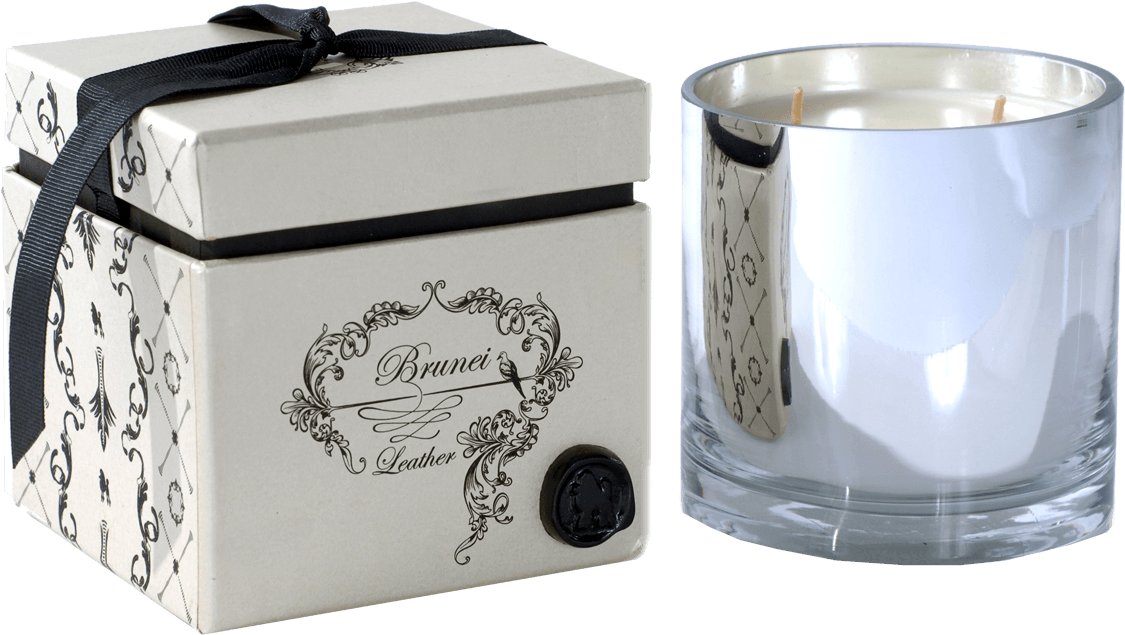 Brunei Leather Black And White Orchid Candle - Rug Market Cbr-s Brunei Silver Candle (1200x1200), Png Download