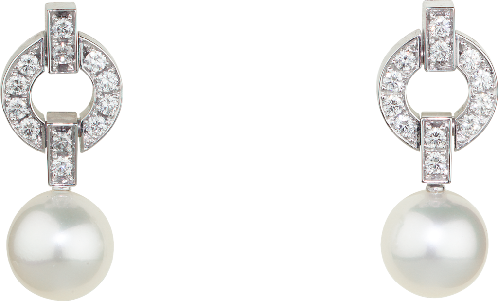 Download Himalia Earringswhite Gold Diamonds Pearls Cartier Pearls Full Size Png Image Pngkit