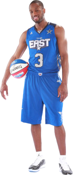 Dwayne Wade - Nba All Star 2011 (251x600), Png Download