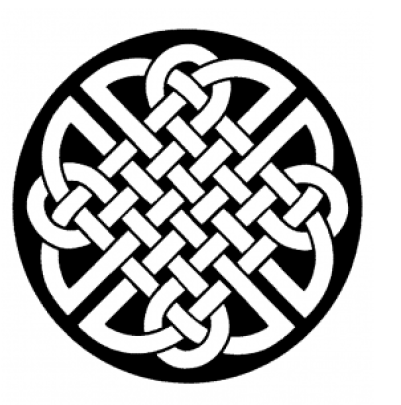Solid Oak Celtic Braid Beer Coaster - Cross Stitch Celtic (600x450), Png Download