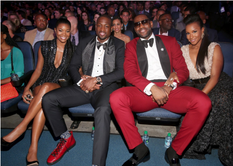 Photo Credit - Bet - Com - Gabrielle Union Dwyane Wade Lebron (608x342), Png Download