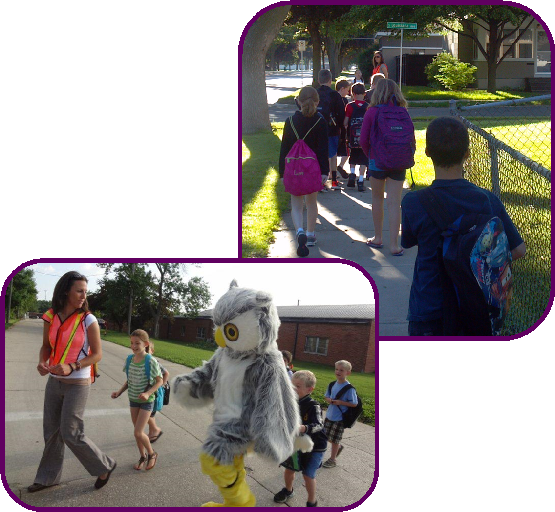 Walking School Bus - School (1145x1055), Png Download