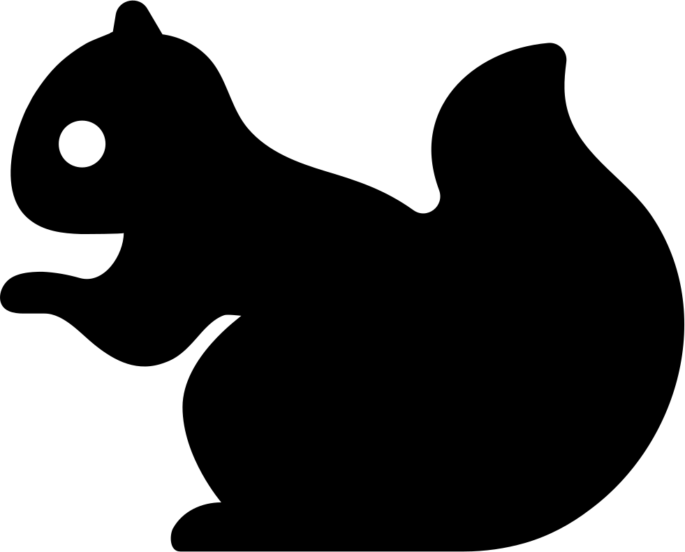 Squirrel Filled Silhouette From Side View Comments - Silueta De Ardilla (981x790), Png Download