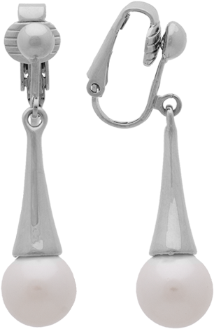 Silver Bell Top With White Pearl Clip - Gold (500x500), Png Download