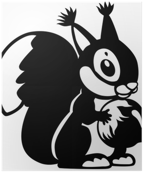 Cartoon Squirrel Wall Sticker (400x400), Png Download