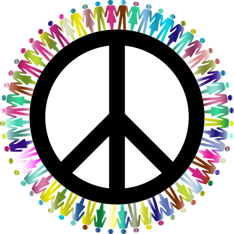 Peace Symbols Gender Symbol Yin And Yang - Peace Sign (750x750), Png Download