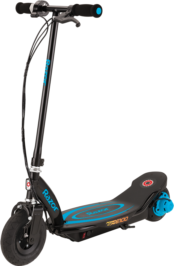 Power Core E100 Electric Scooter Blue (653x1000), Png Download