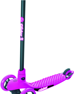 My First Scooter Aged 2-4 Yvolution Air 3 Wheeled Scooter - Самокат Glider Air Розовый 100811 (375x400), Png Download