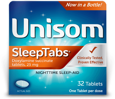 Fall Asleep 33% Faster - Unisom Doxylamine 25 Mg (411x350), Png Download