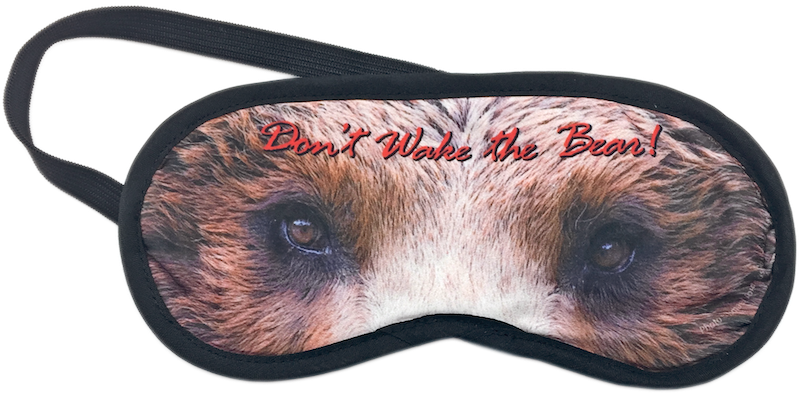 Don't Wake The Bear Sleep Mask - Sleep (800x395), Png Download